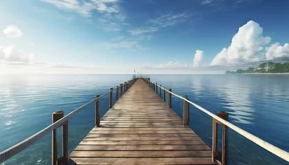 Fotobehang pier in the sea © William