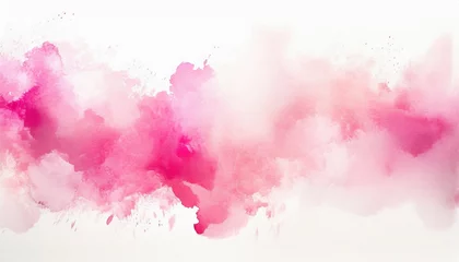 Fotobehang pink watercolor stain © William