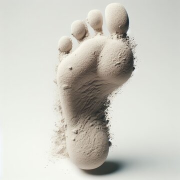 footprint on white