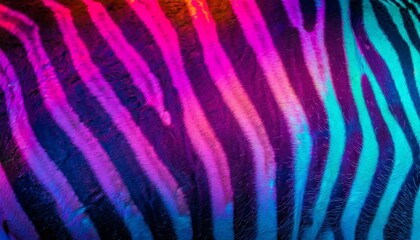 abstract trendy neon colored psychedelic fluorescent striped zebra textured neon background