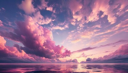 beautiful pink sunset clouds
