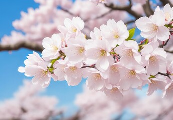 Naklejka premium Cherry blossoms spring time beautiful branch