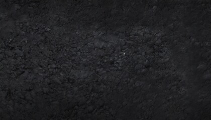 black or dark gray rough soil like texture background - obrazy, fototapety, plakaty