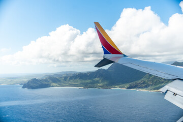 airplane over hawaii
