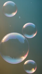 Bubbles floating in the air