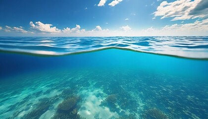 ocean pollution global warming co2 issue acidified seas  - obrazy, fototapety, plakaty