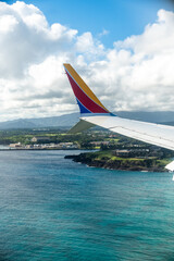 airplane over hawaii