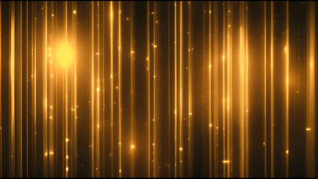 Stunning black and gold background with abundance of lights. Perfect for adding touch of elegance and glamor to any design or presentation