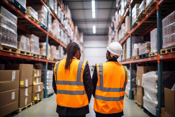 personas trabajando en almacén