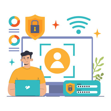 Back-end development. Coding, software engineering or programming. Software script development. Flat vector illustration