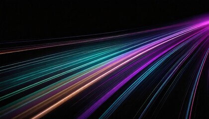 colorful lines on black background