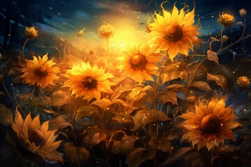 Radiant Sunflowers - Generative AI