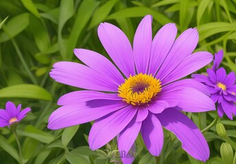 Obraz premium Dimorphotheca ecklonis violet flower