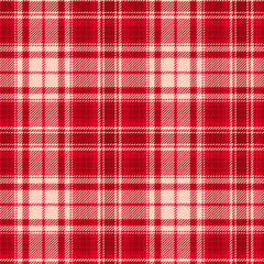 Scottish plaid seamless pattern with strawberry red - 715904438