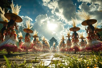 Indonesia Nyepi: an indonesian cultural gem, a serene journey into tradition and spirituality, indonesian celebrations lifestyle - obrazy, fototapety, plakaty