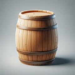wooden barrel isolated on white
