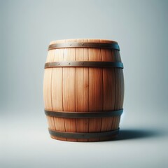 wooden barrel isolated on white
