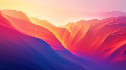 colorful sunset in the desert