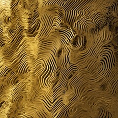 pattern of skin A gold abstract art with a dynamic and organic design.  