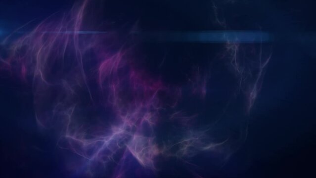 Blue energy cosmic dust and wave lines futuristic magical glowing bright. Abstract background. Video in high quality 4k, motion design