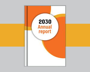 Modern annual report design template.