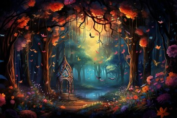 Fototapeta premium Enchanted Dreamcatcher Forests - Generative AI
