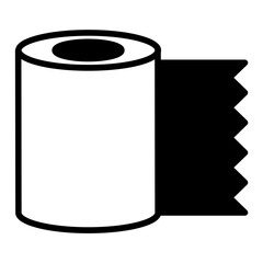 Tissue roll solid glyph icon