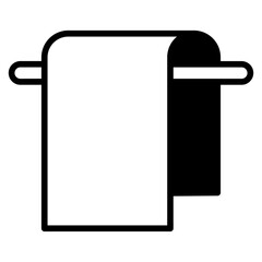 Towel solid glyph icon