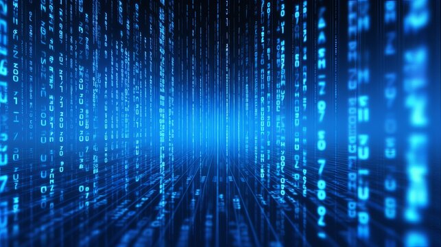 Abstract blue modern futuristic background with numbers tech coding concept wallpaper
