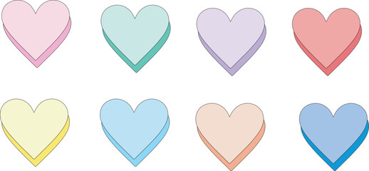 Candy Hearts set,Candy Hearts SVG Cut Files | Set of 8 | Valentine's Day Sweethearts SVG File | Instant Digital DOWNLOAD | Candy Heart Svg
