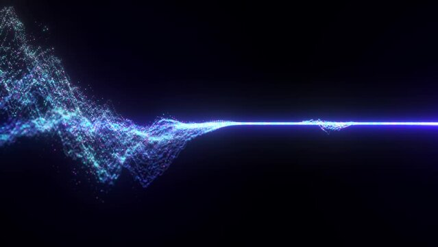 Data sorting. Abstract digital background. Big data visualization. 4k animation. 3d rendering.