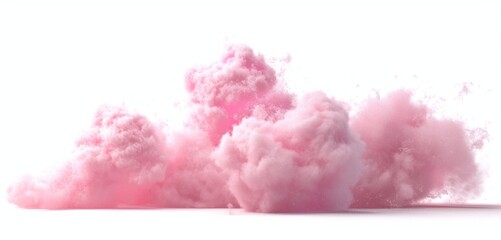 delicious Pink cotton candy isolated on white background