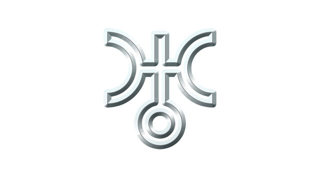 uranus astrology symbol on transparent background