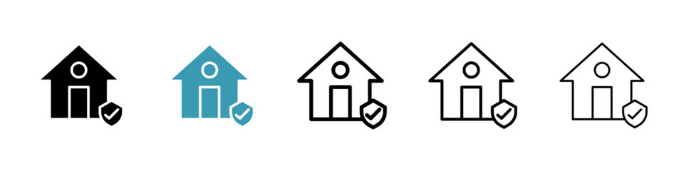 House Insurance Vector Icon Set. Home Vector symbol for Ui Designs.