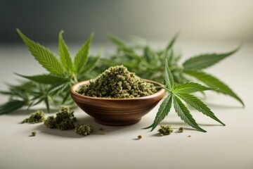 Cannabis leaf extracted from hemp oil.