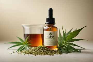 Cannabis leaf extracted from hemp oil.