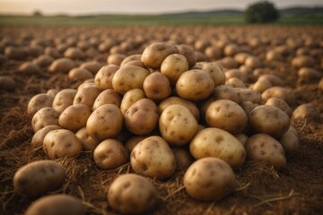Potato crop in the field