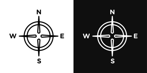 Compass icon set. vector illustration.