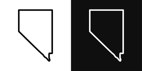 Nevada map icon set. vector illustration. - obrazy, fototapety, plakaty
