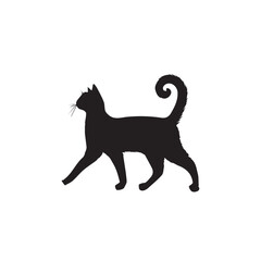 Silhouettes of black cats