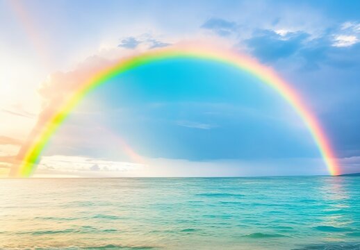 Beautiful landscape with turquoise sea with dou