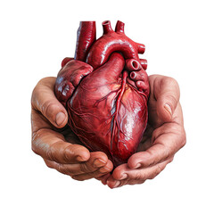 Human heart anatomy  isolated on transparent background