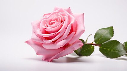 A pink rose product photography white background Ai generated art