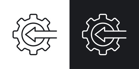 Integration icon designed in a line style on white background. - obrazy, fototapety, plakaty