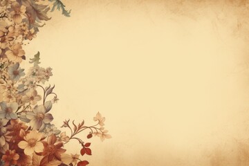Vintage wallpaper with flowers 