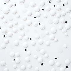 white drops on white background