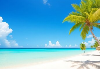 Beautiful tropical beach with white sand