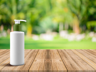 3D Illustration. Pump cosmetic tube isolated.