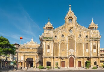 Obraz premium China macau beautiful old architecture building
