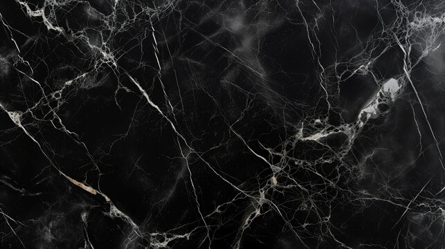 Elegance black marble with golden veins background.